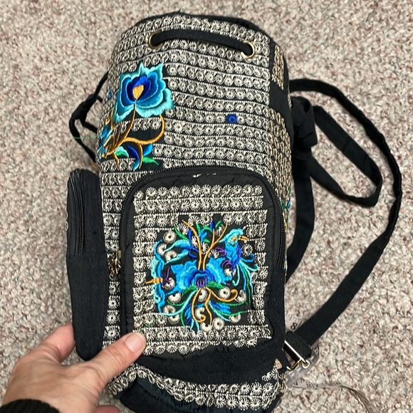 Embroidered Floral Backpack - Picture 7 of 10